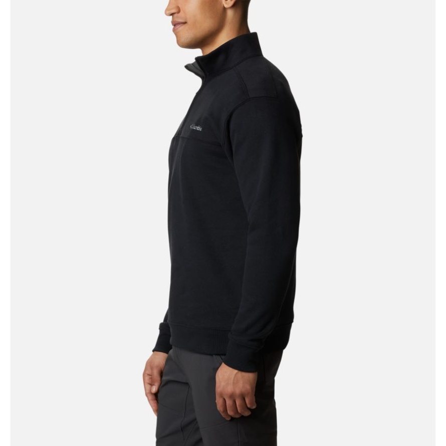 Men's Hart Mountain II Half Zip Sweatshirt Tall Columbia Black