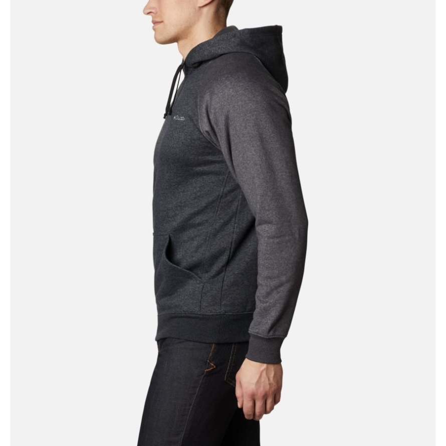 Men's Hart Mountain II Hoodie Tall Black Heather/Shark Heather Columbia