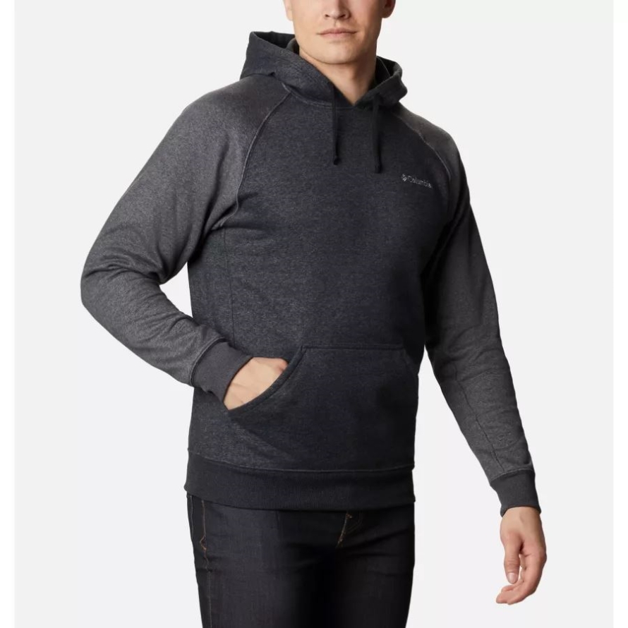 Men's Hart Mountain II Hoodie Tall Black Heather/Shark Heather Columbia