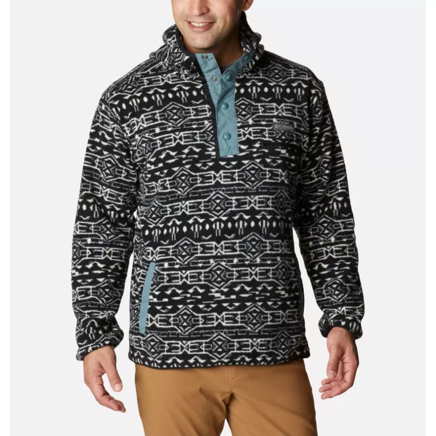 Men's Helvetia Hoodie Black Geo Print Columbia