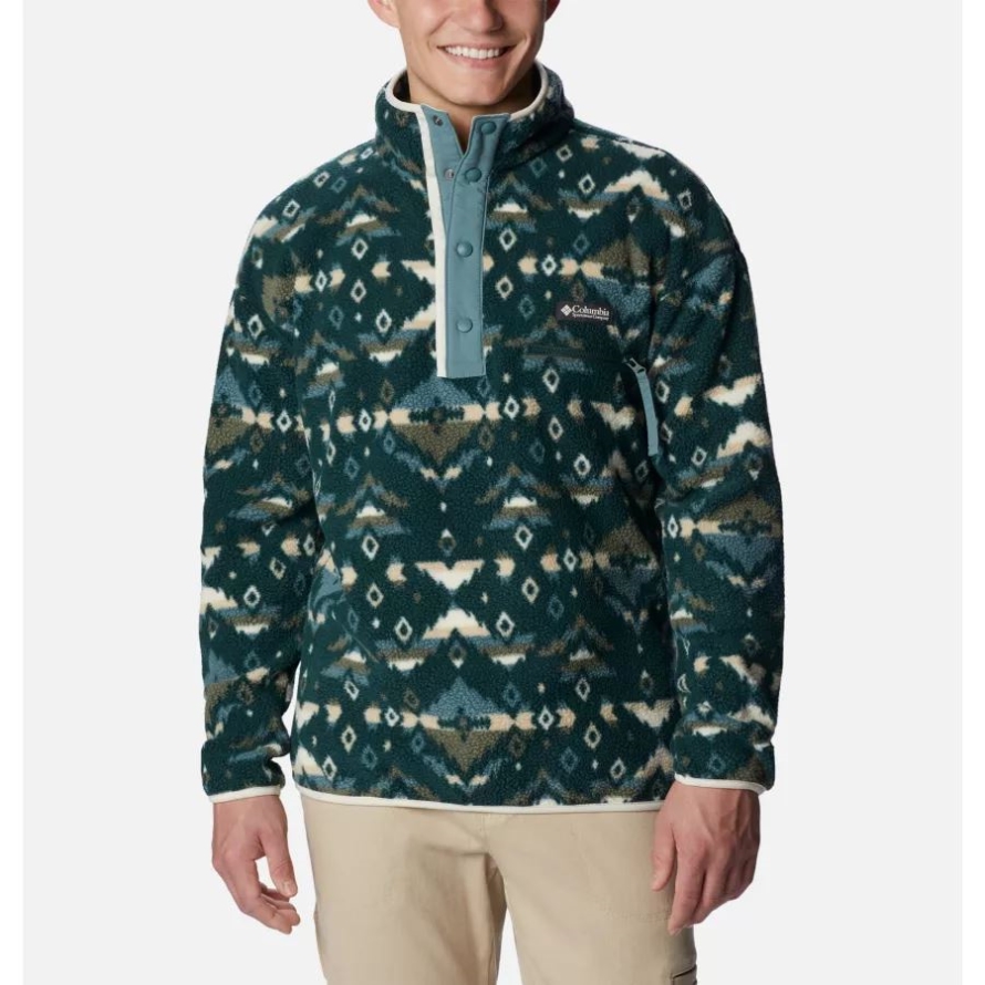 Men's Helvetia Streetwear Fleece Columbia Spruce Rocky Mountain Print