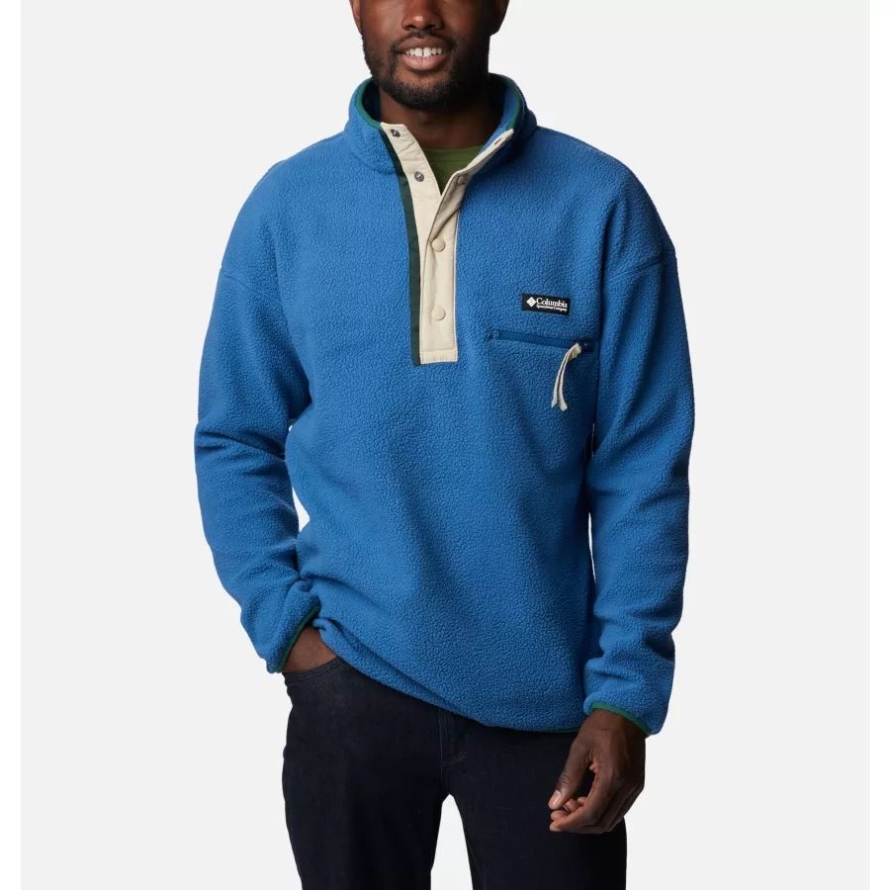 Men's Helvetia Streetwear Fleece Impulse Blue Columbia
