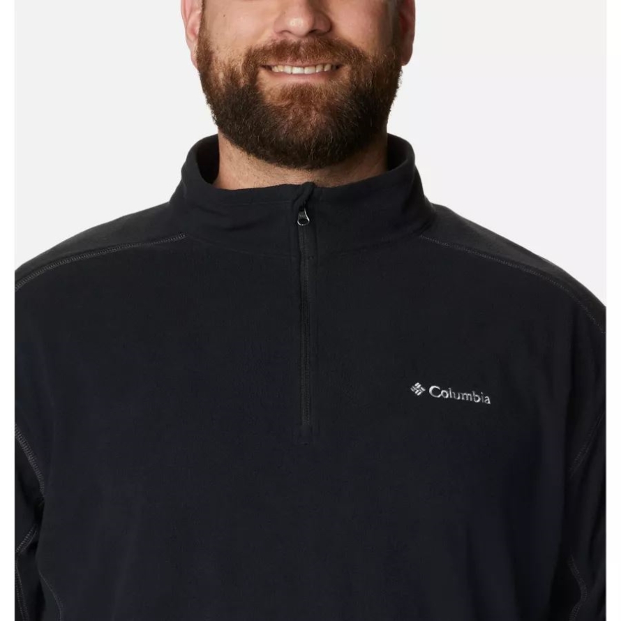 Men's Klamath Range II Half Zip Fleece Pullover Big Black Columbia