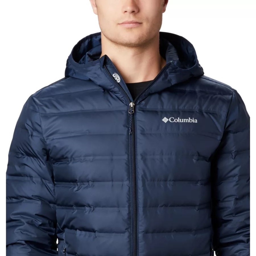 Men's Lake 22 Down Hooded Jacket Collegiate Navy Columbia