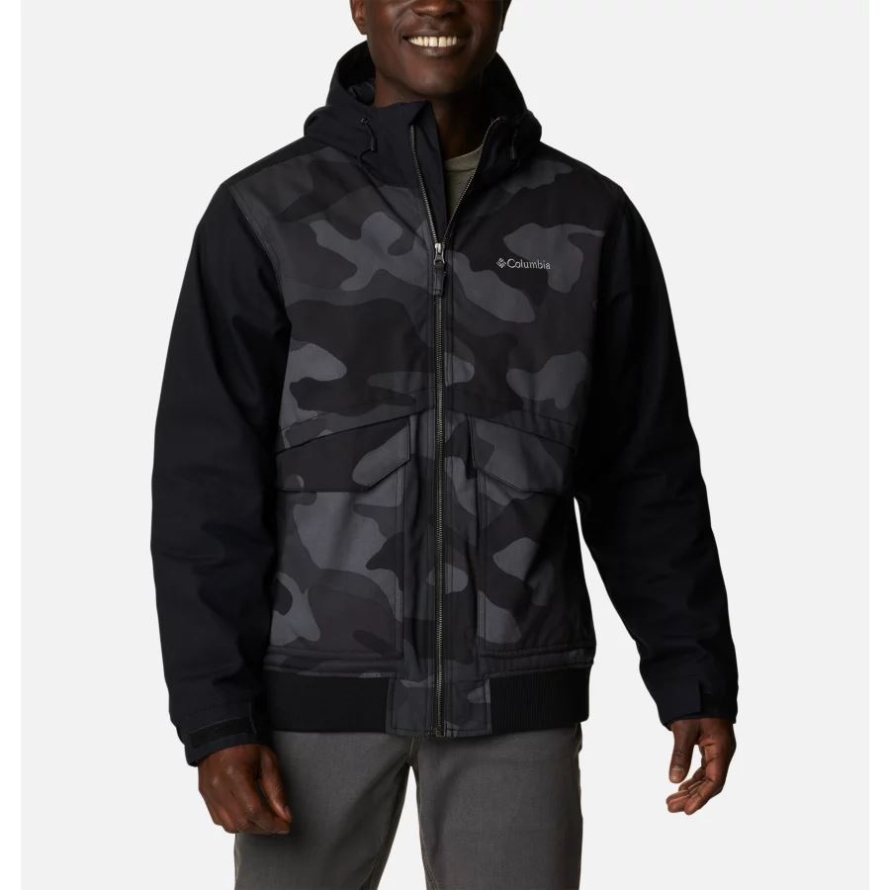 Men's Loma Vista II Hooded Jacket Black Mod Camo Print/Black Columbia