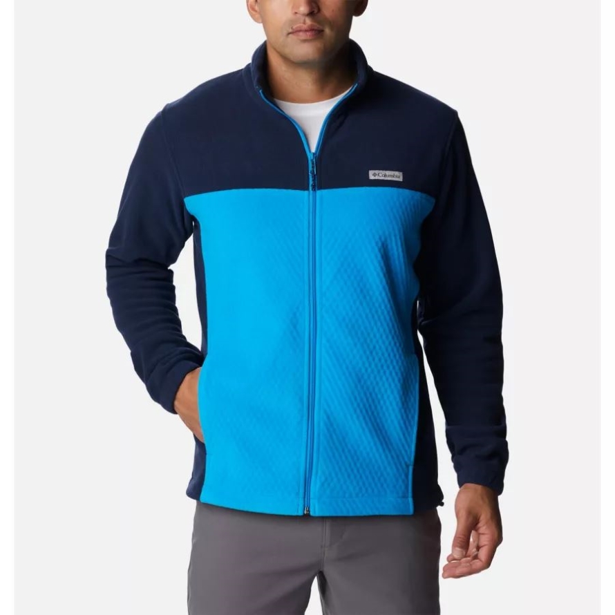 Men's Overlook Trail Full Zip Jacket Columbia Compass Blue/Collegiate Navy