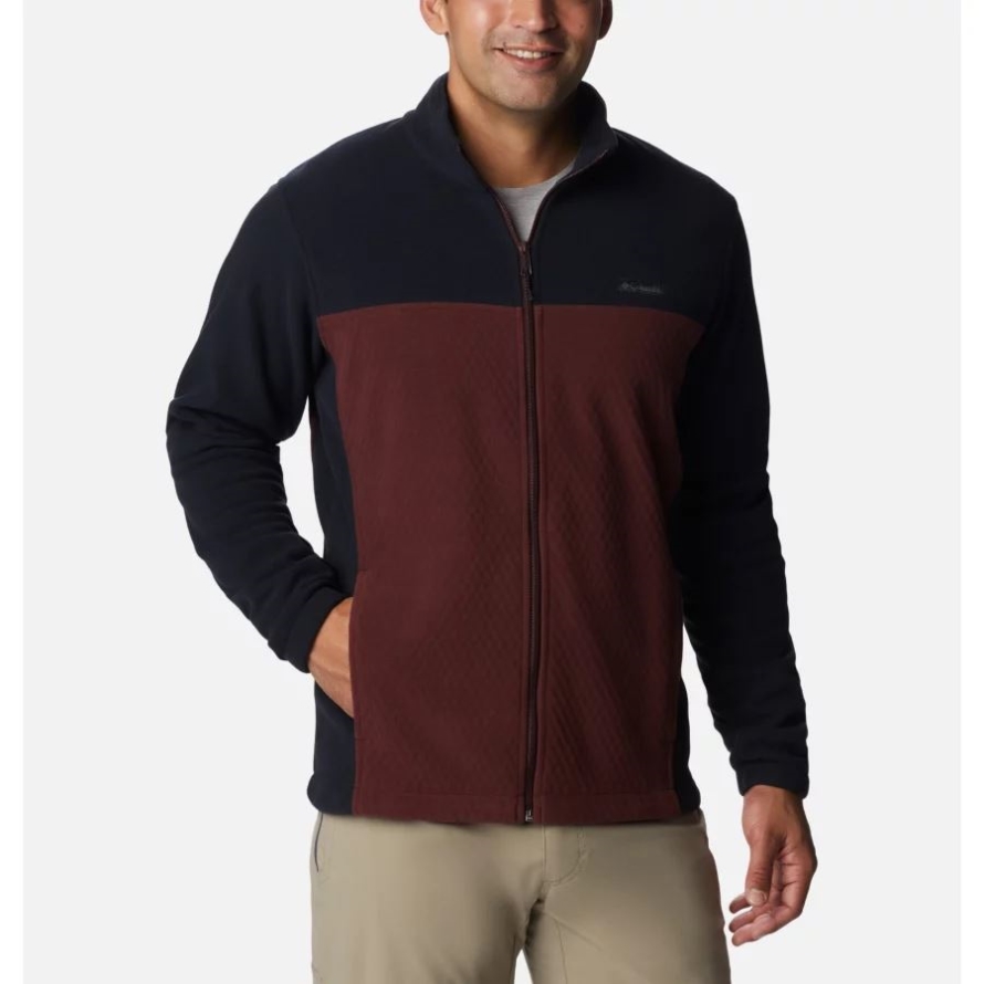 Men's Overlook Trail Full Zip Jacket Elderberry/Black Columbia