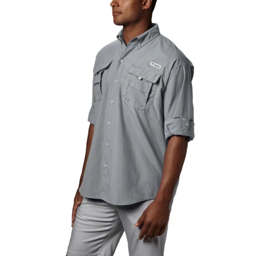 Men's PFG Bahama II Long Sleeve Shirt Cool Grey Columbia