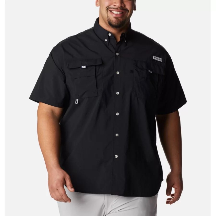 Men's PFG Bahama II Short Sleeve Shirt Big Black Columbia