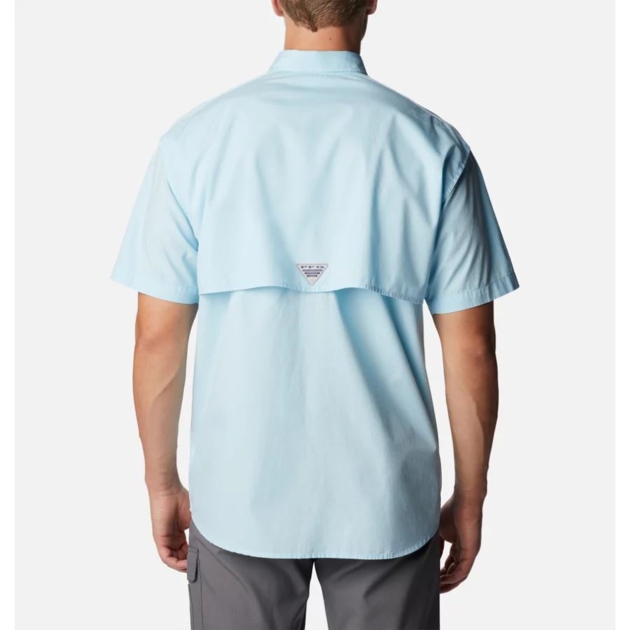 Men's PFG Bonehead Short Sleeve Shirt Big Columbia Spring Blue