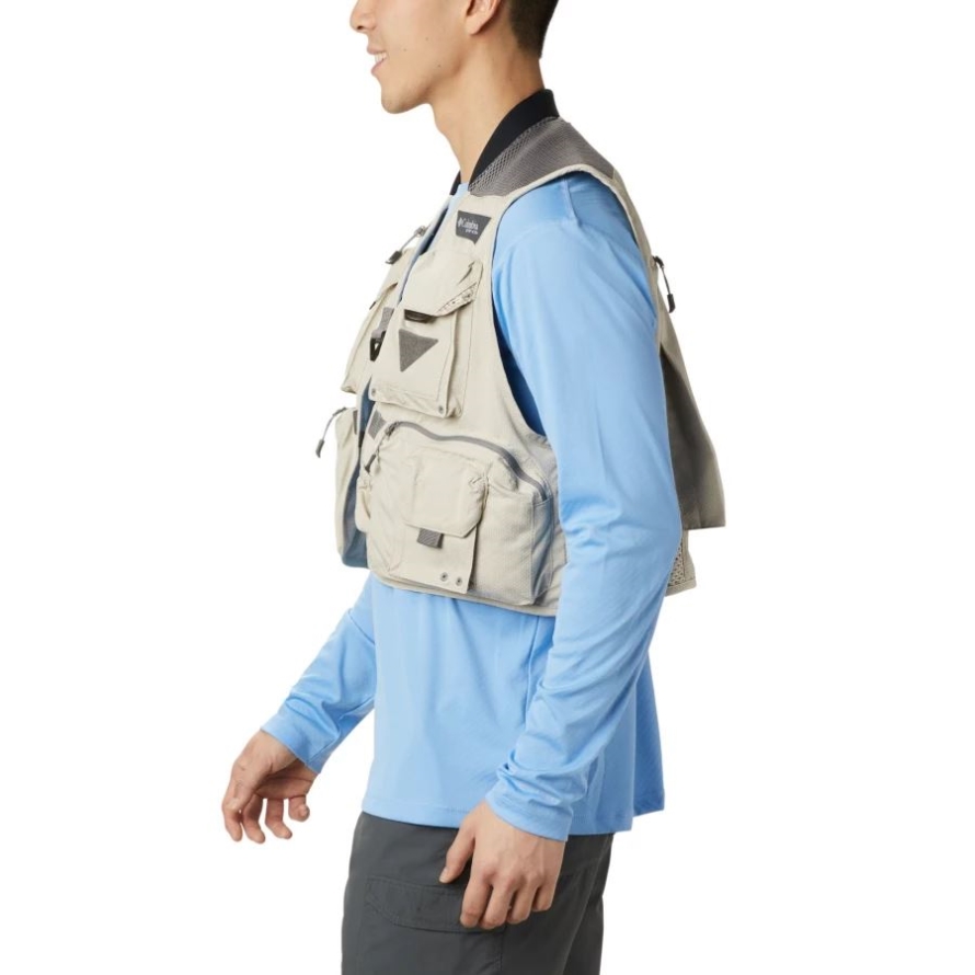 Men's PFG Henry's Fork V Vest Fossil Columbia