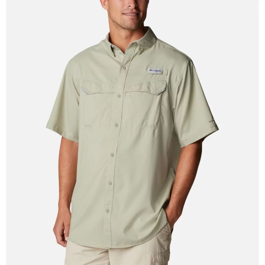 Men's PFG Low Drag Offshore Short Sleeve Shirt Tall Columbia Safari