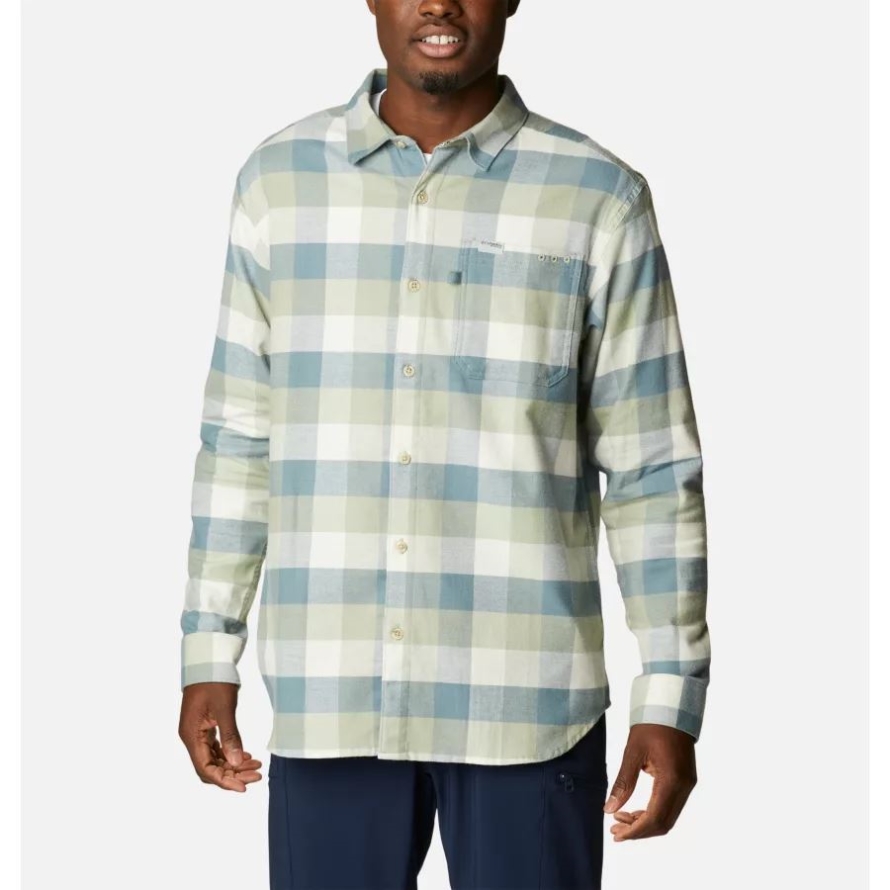 Men's PFG Slack Tide Flannel Long Sleeve Shirt Columbia Safari Multi Check