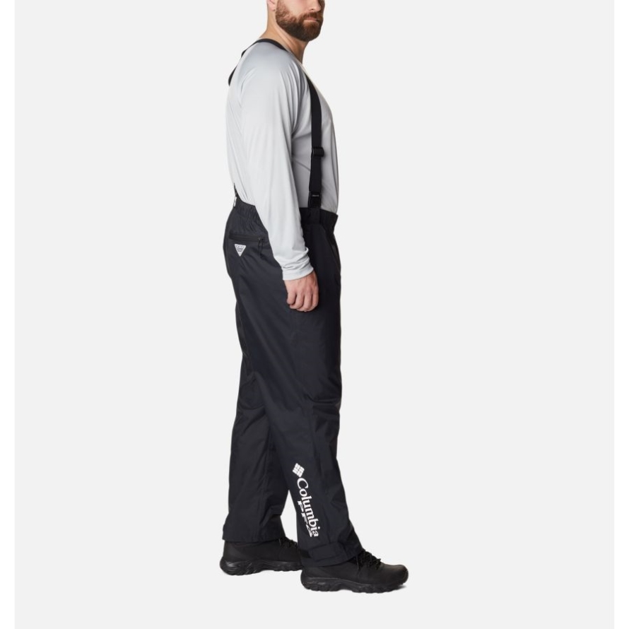 Men's PFG Storm Bib Pants Big Columbia Black