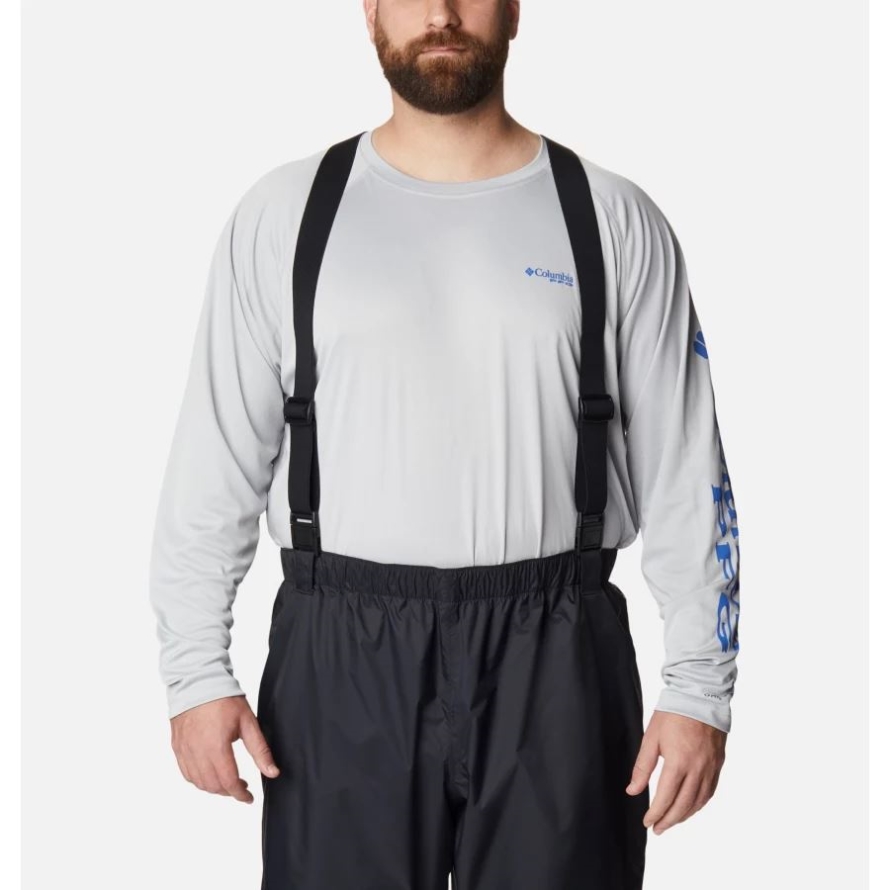 Men's PFG Storm Bib Pants Big Columbia Black