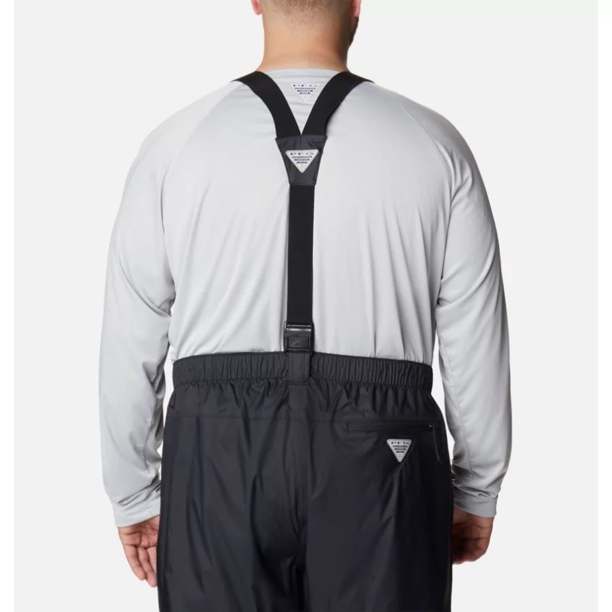 Men's PFG Storm Bib Pants Big Columbia Black