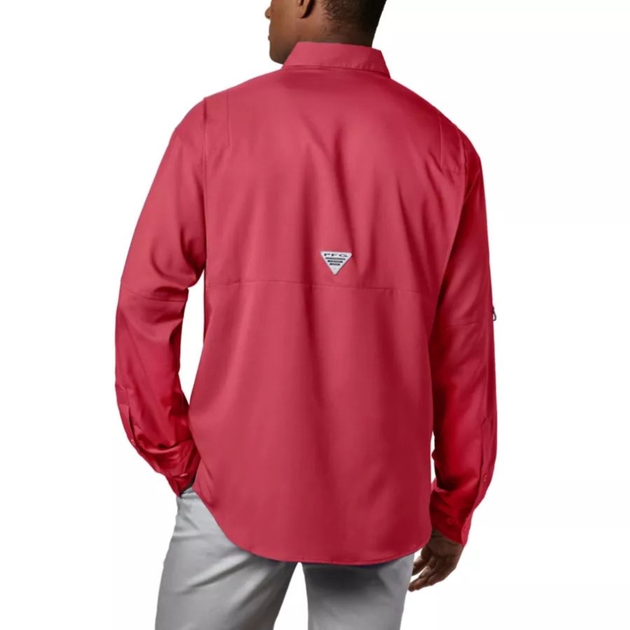 Men's PFG Tamiami II Long Sleeve Shirt Columbia Sunset Red