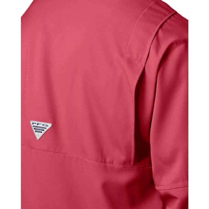 Men's PFG Tamiami II Long Sleeve Shirt Columbia Sunset Red