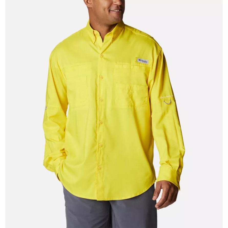 Men's PFG Tamiami II Long Sleeve Shirt Laser Lemon Columbia