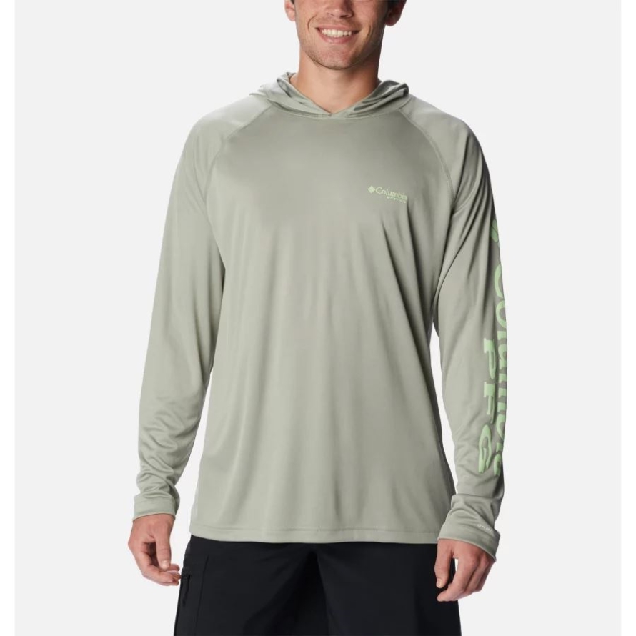 Men's PFG Terminal Tackle Hoodie Safari/Key West Logo Columbia