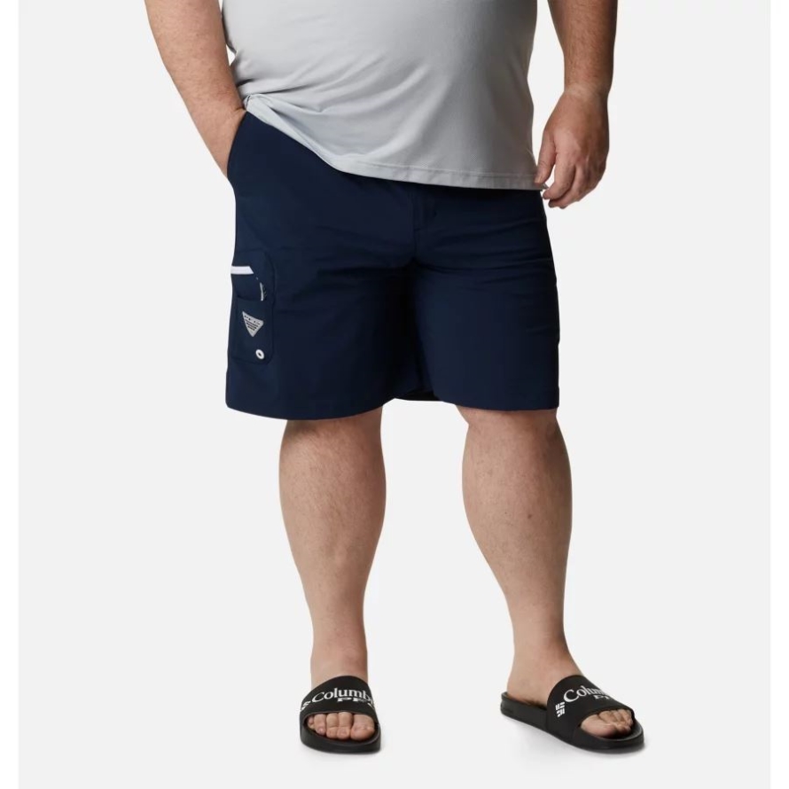 Men's PFG Terminal Tackle Shorts Big Collegiate Navy/White Columbia
