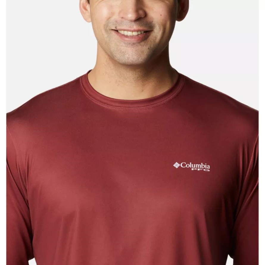 Men's PFG Terminal Tackle Statetriot Long Sleeve Shirt Columbia Red Jasper/Alabama