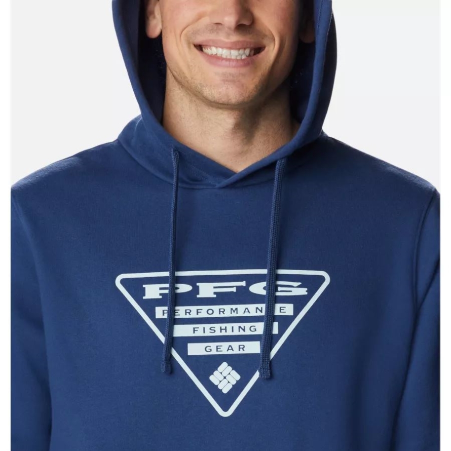 Men's PFG Triangle II Hoodie Columbia Carbon/Spring Blue