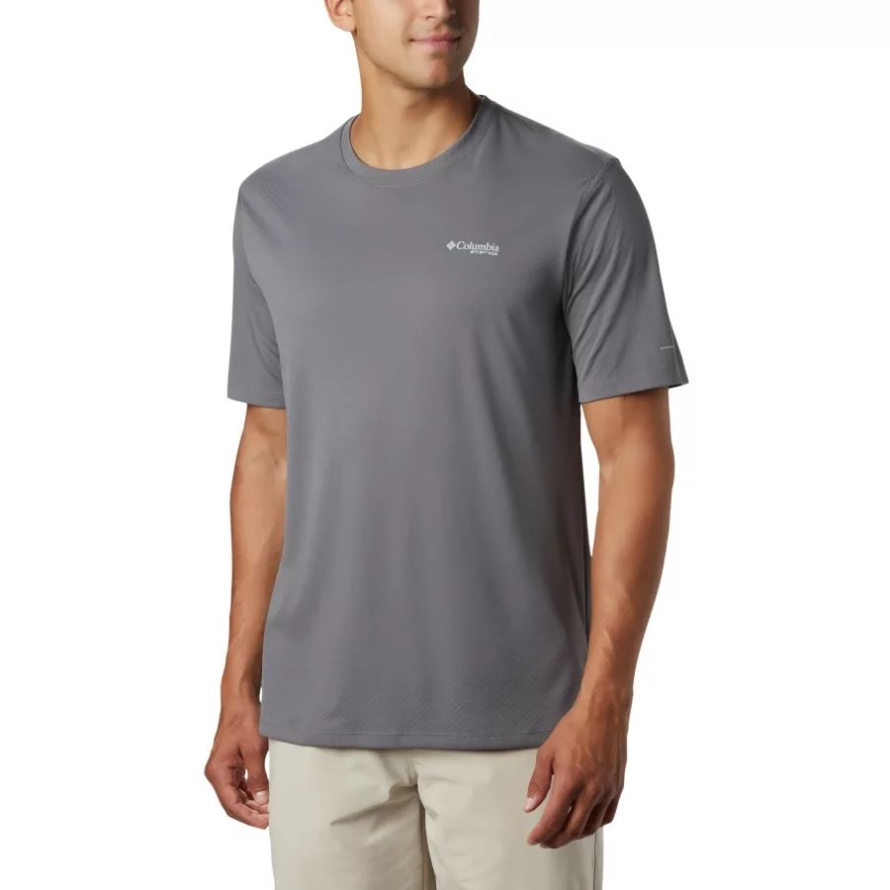 Men's PFG Zero Rules Short Sleeve Shirt Columbia City Grey