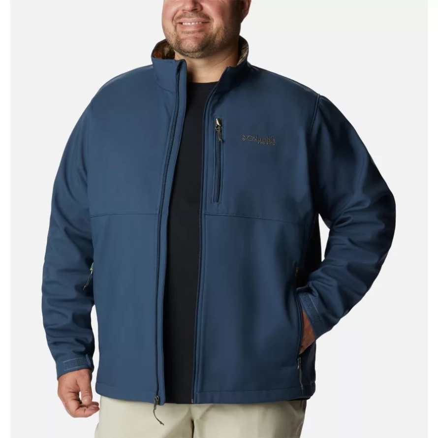 Men's PHG Ascender Softshell Jacket Big Columbia Zinc/RT Edge