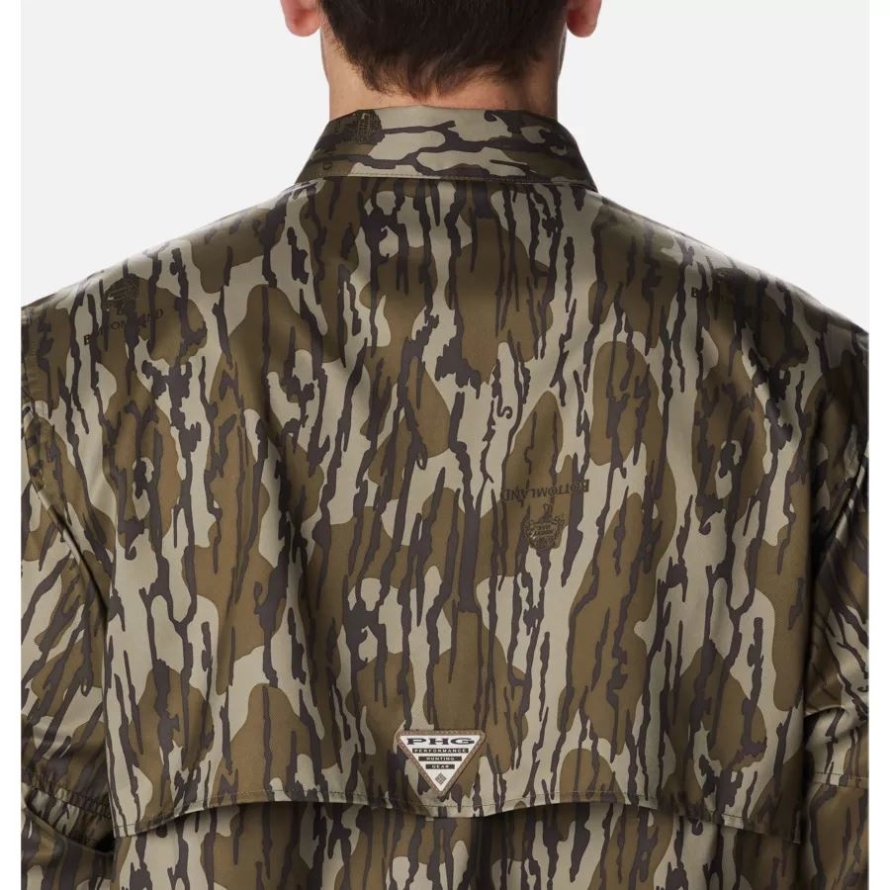 Men's PHG Blood and Guts Shooting Shirt Mossy Oak Bottomland/Flax Columbia