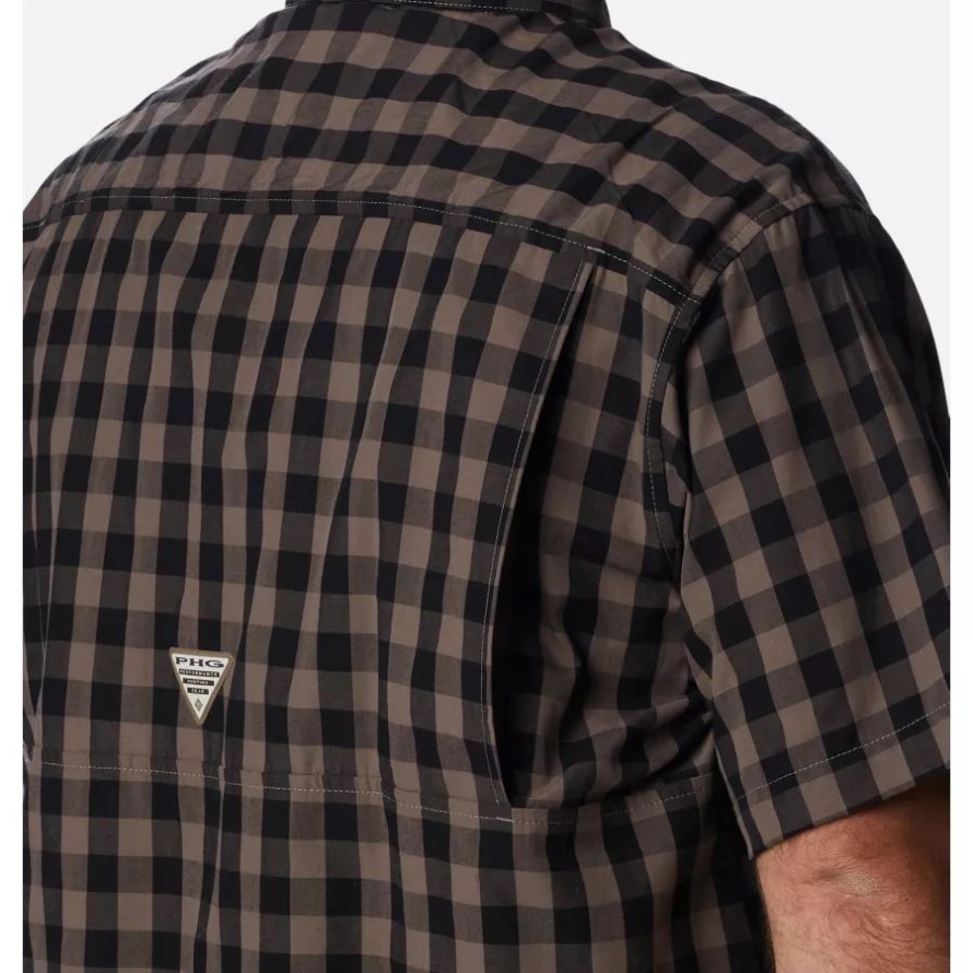 Men's PHG Super Sharptail Short Sleeve Shirt Big Columbia Iron Multi Gingham