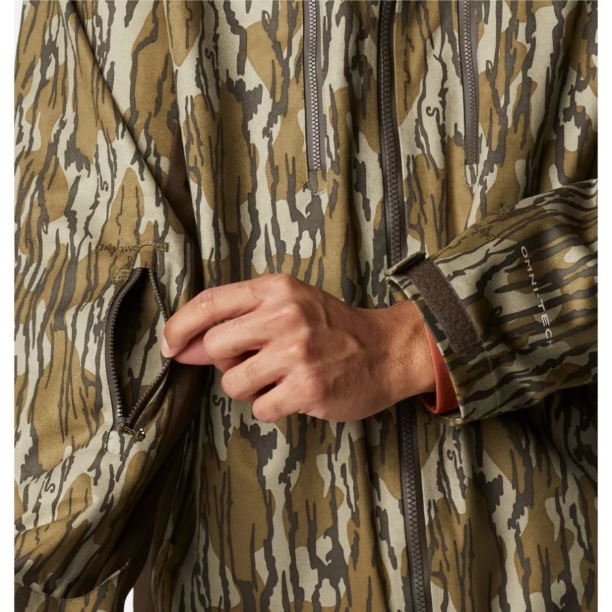 Men's PHG Trophy Rack Silent Rain Jacket Columbia Mossy Oak Bottomland