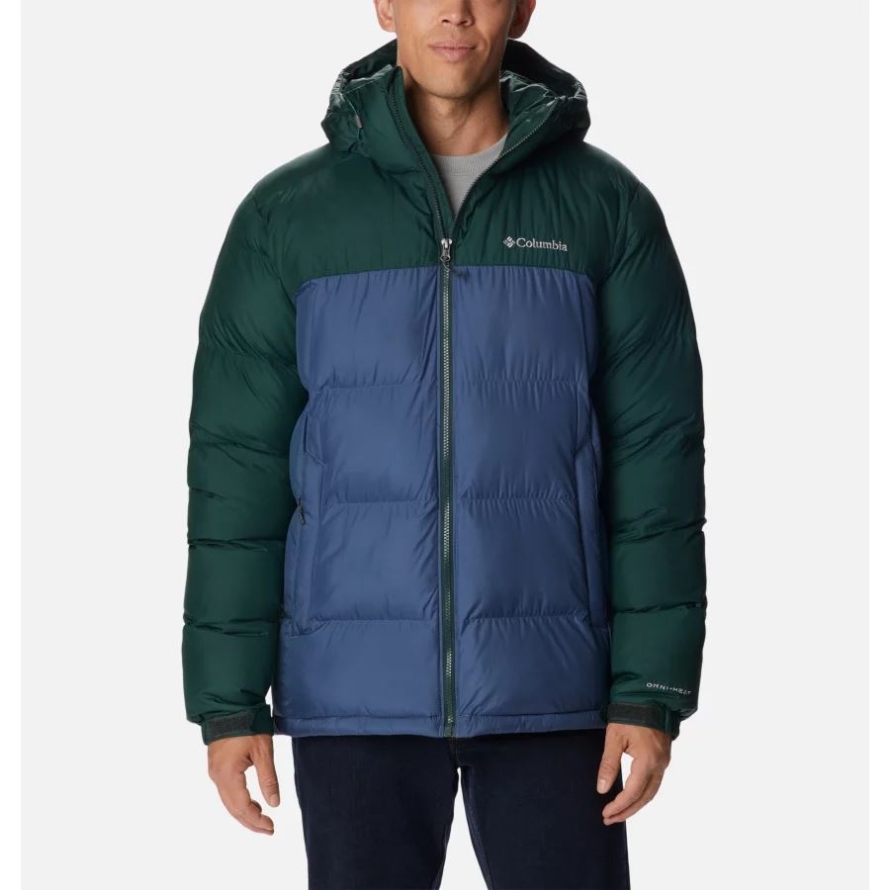 Men's Pike Lake Hooded Down Jacket Columbia Dark Mountain/Spruce