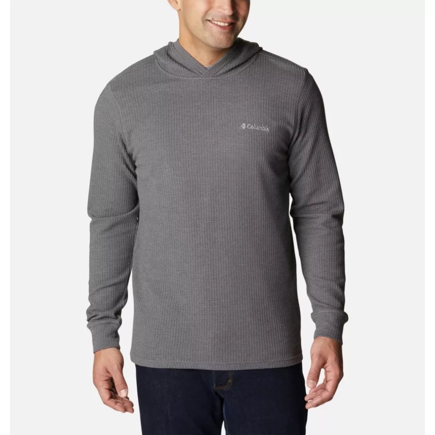 Men's Pine Peak Waffle Hoodie Columbia City Grey Heather