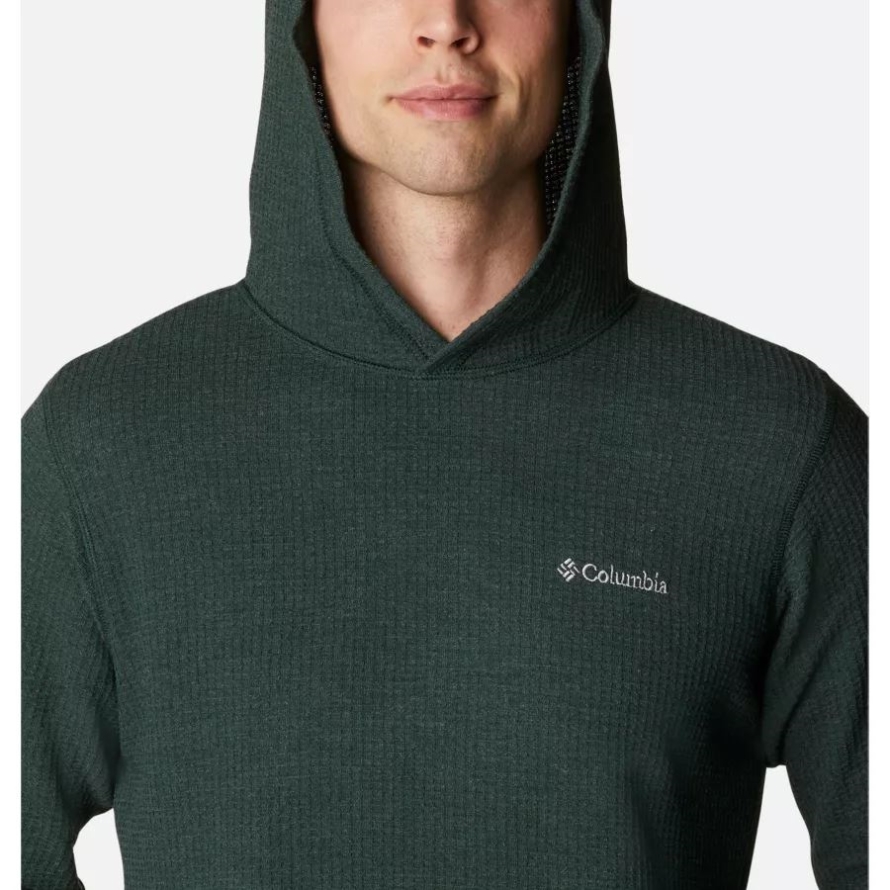 Men's Pine Peak Waffle Hoodie Spruce Heather Columbia