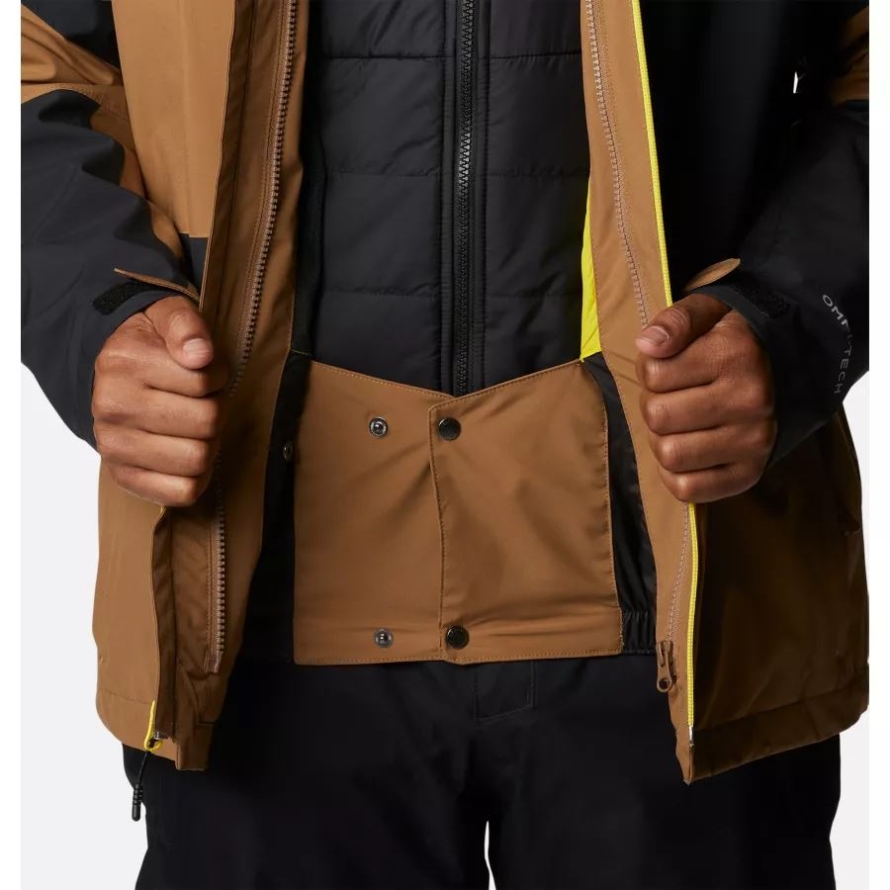 Men's Powder Canyon Interchange Jacket Columbia Delta/Black/Laser Lemon
