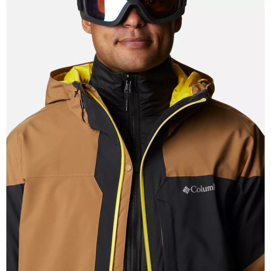 Men's Powder Canyon Interchange Jacket Columbia Delta/Black/Laser Lemon