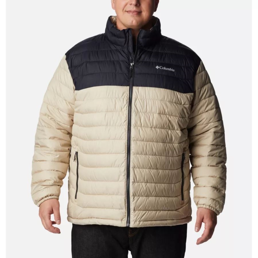 Men's Powder Lite Insulated Jacket Big Ancient Fossil/Black Columbia