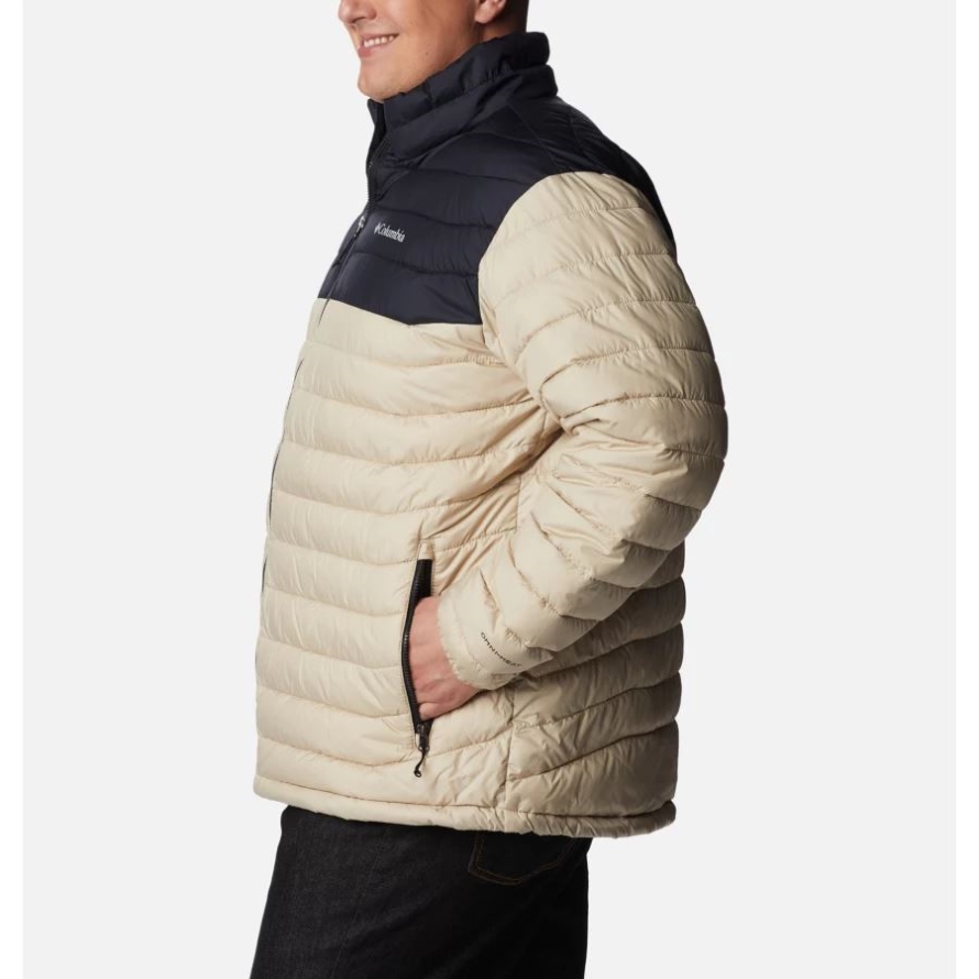 Men's Powder Lite Insulated Jacket Big Ancient Fossil/Black Columbia