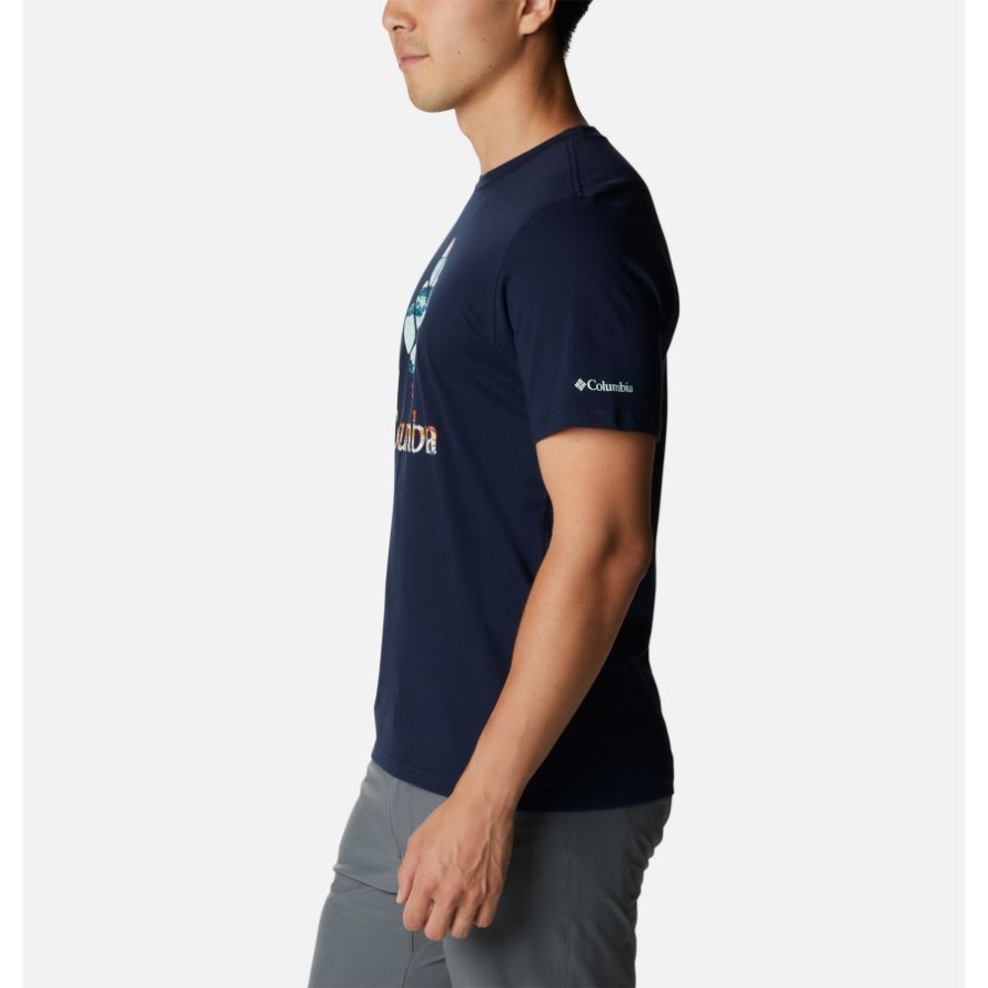 Men's Rapid Ridge Graphic T-Shirt Columbia Collegiate Navy/Hyper Nature Graphic