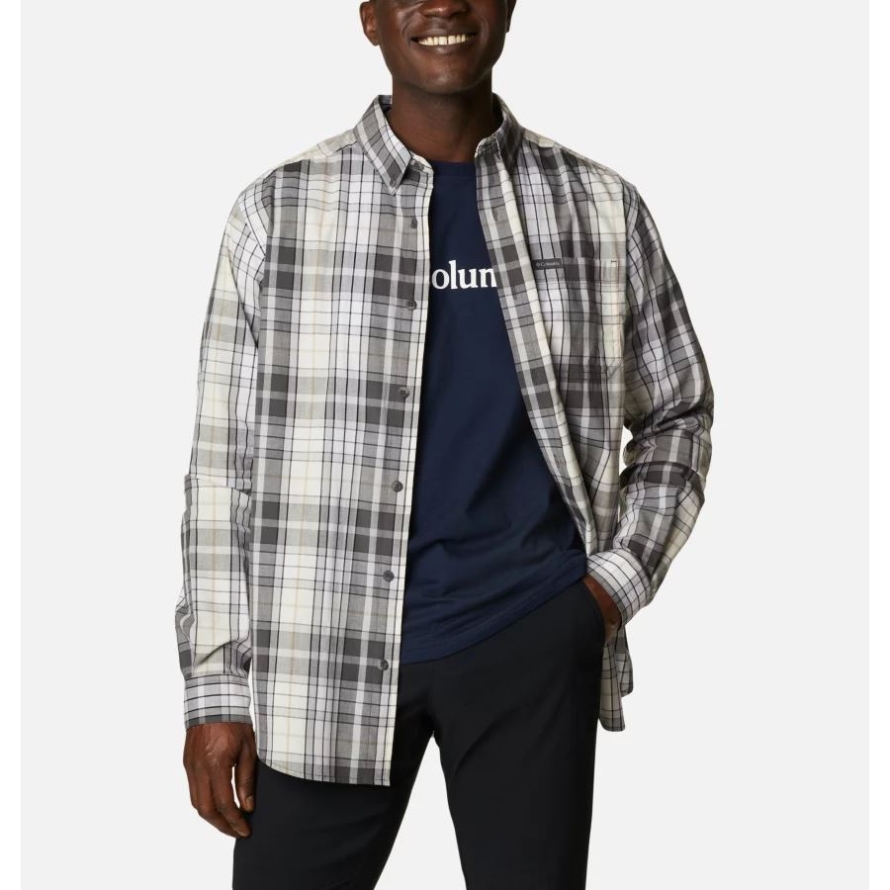 Men's Rapid Rivers II Long Sleeve Shirt Columbia Shark Multi Plaid