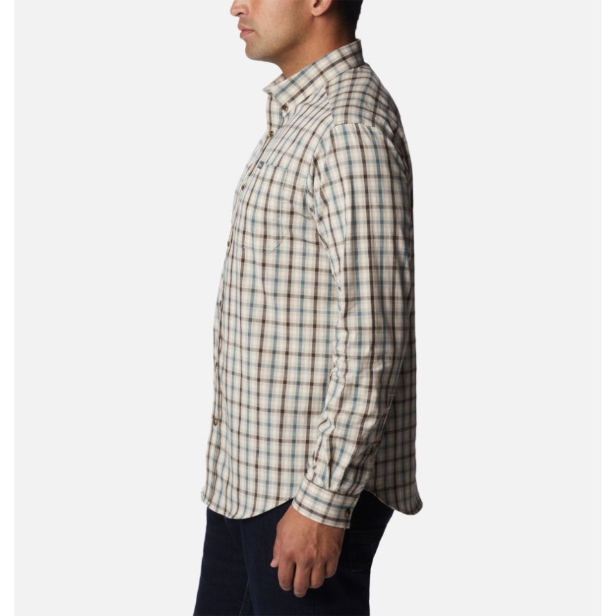 Men's Rapid Rivers II Long Sleeve Shirt Cordovan Multi Gingham Columbia