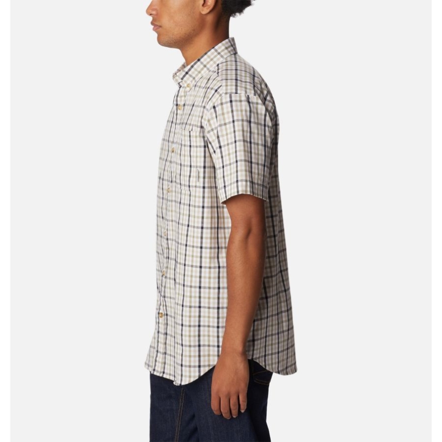 Men's Rapid Rivers II Short Sleeve Shirt Ancient Fossil Multi Gingham Columbia