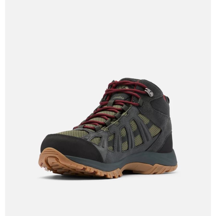 Men's Redmond III Mid Waterproof Shoe Wide Nori/Red Jasper Columbia