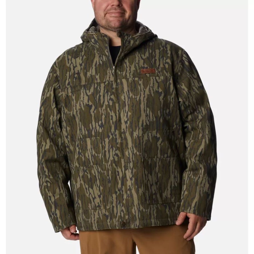 Men's Roughtail Work Hooded Jacket Big Columbia Mossy Oak Bottomland