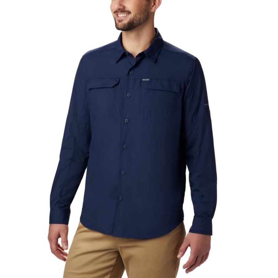 Men's Silver Ridge 2.0 Long Sleeve Shirt Tall Collegiate Navy Columbia