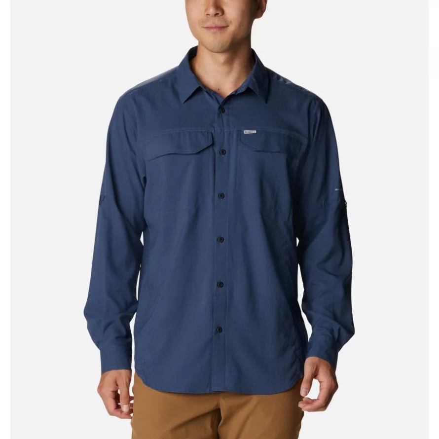 Men's Silver Ridge Lite Long Sleeve Shirt Dark Mountain Columbia