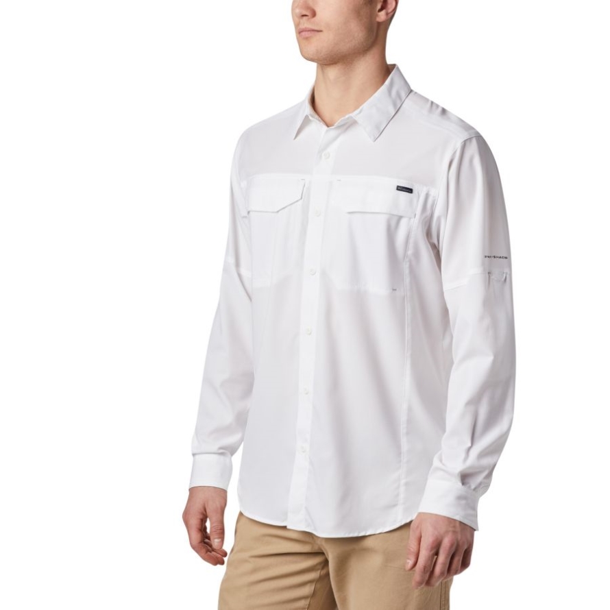 Men's Silver Ridge Lite Long Sleeve Shirt Tall Columbia White