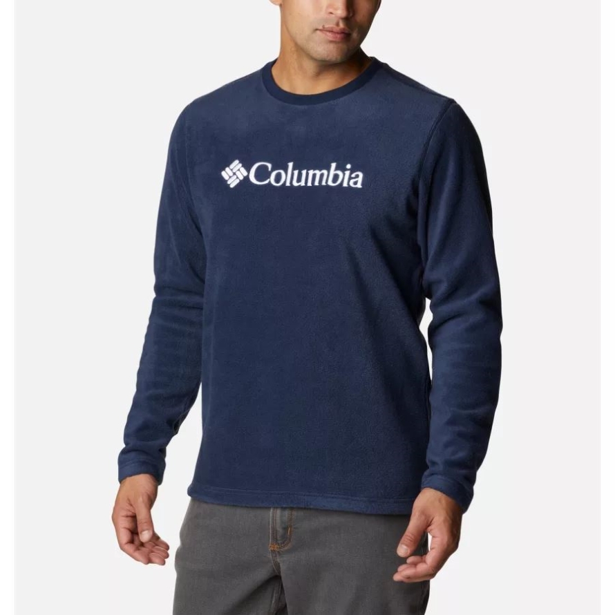 Men's Steens Mountain Crew Fleece Shirt Collegiate Navy Columbia