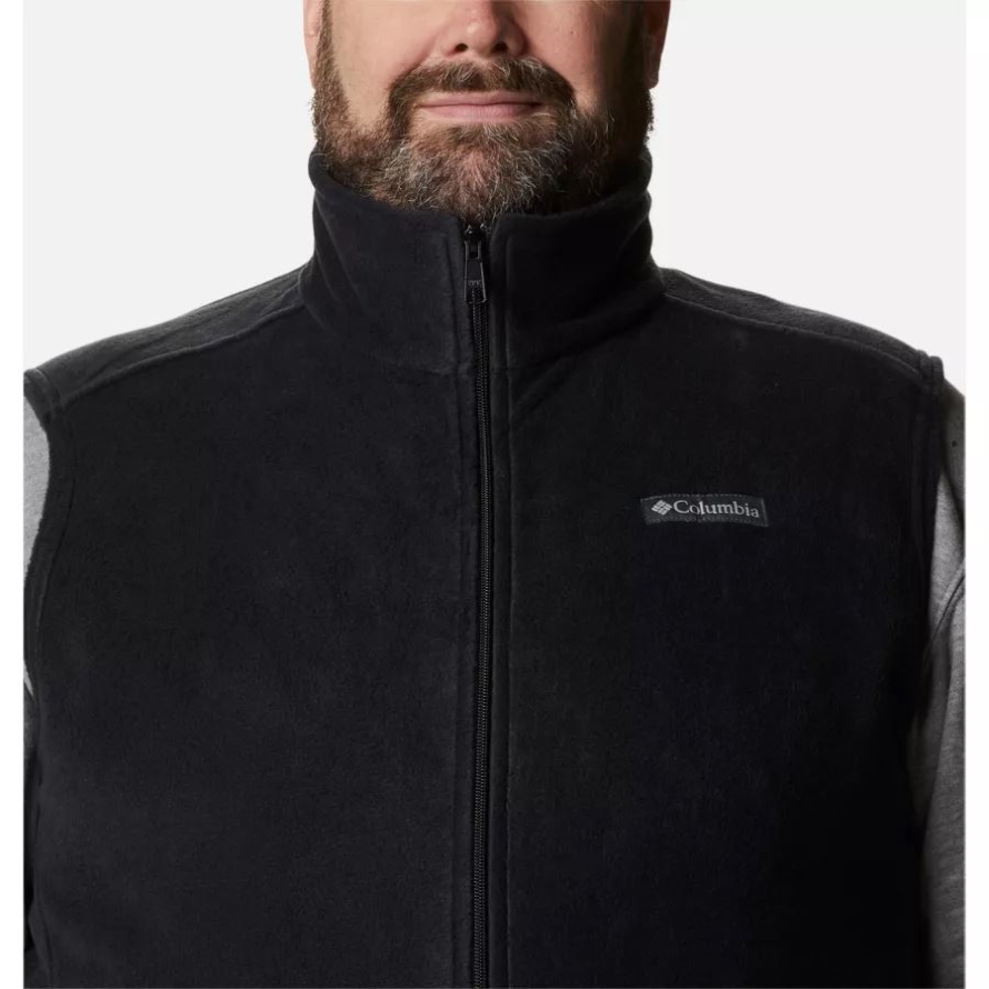 Men's Steens Mountain Fleece Vest Big Black Columbia